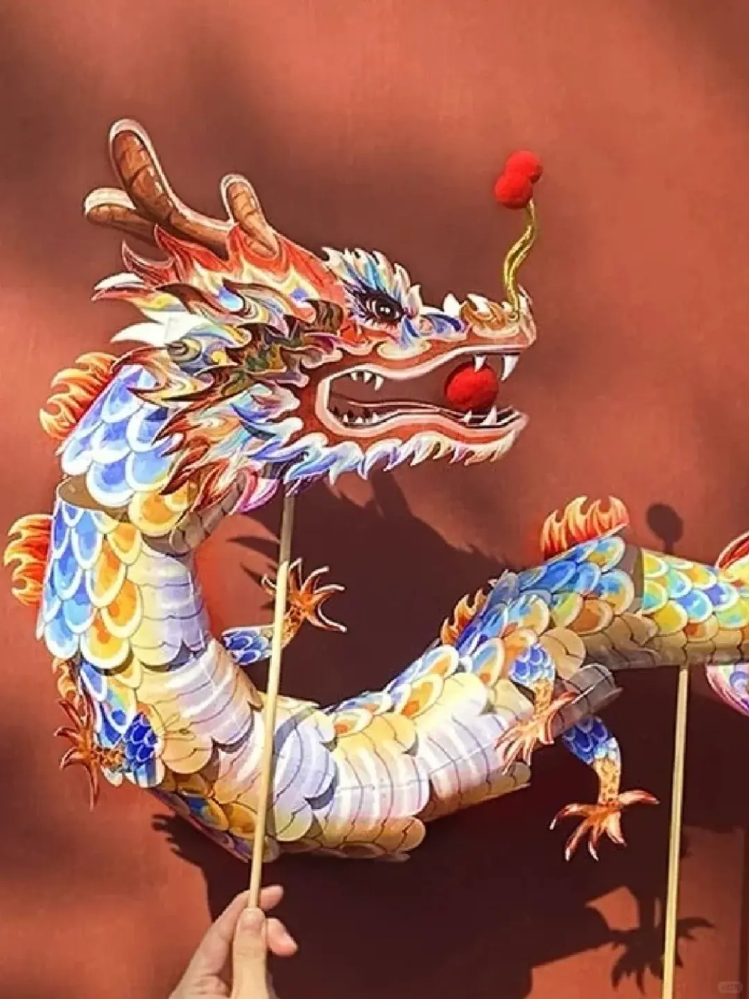 Illuminated DIY 3D Paper Dragon Lantern Kit with LED Lights for collection, Decoration, and Celebrated Festivals, a special gift for father, boy, and boyfriend