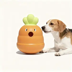 Dog IQ Puzzle Treat Ball | Interactive Slow Feeder & Food Dispensing Enrichment Toy with Wobbler Design