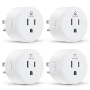 Smart Plug, Smart Home WiFi Outlet Works with Alexa & Google Home, Smart Socket with Remote Control & Timer Function, 2.4GHz WiFi Only, 4 Packs
