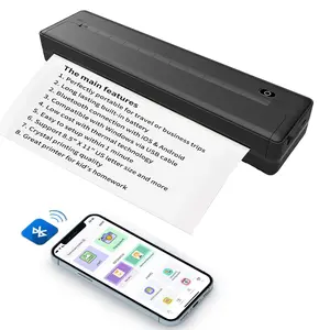 JOYYE Portable Printer, Portable A4, Mini Printer & Cartoon Sticker, Portable Thermal Printer, Travel, Mobile Office, School