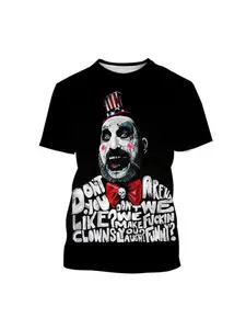 2026 Hot Sale Captain Spaulding Funny 3D Print T-Shirt House of 1000 Corpses Men's Fashion Hip Hop Harajuku T shirt Streetwear