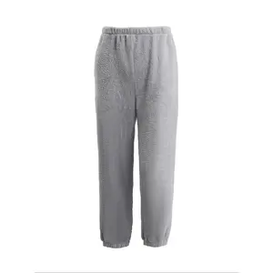 Women’s solid-color thermal-lined sweatpants with elastic waistband, casual warm pants for daily wear, women’s trousers for all seasons