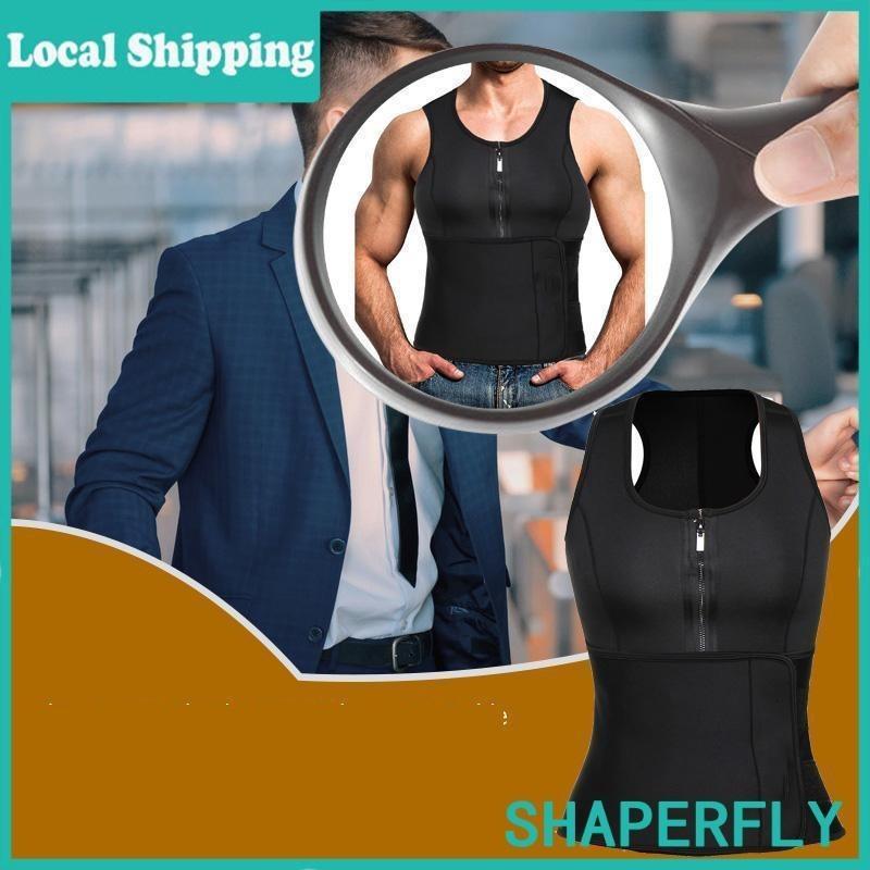 Men Body Shaper Waist Trainer Vest  Sauna Sweat Vest Compression Undershirt Shapewear Workout Tank Tops Corset Sports Breathable Outfits