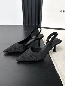 Women's High Heel Single Shoe, 2026 New Elastic Band, Boho Style, Comfortable and Lightweight, Perfect for Daily Wear