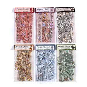 Baroque Style Sticker, 20pcs/pack Vintage Scrapbooking & Stamping Sticker, DIY Decorative Sticker for Scrapbooking & Journal Making, Christmas Gift