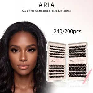 Glue-Free Pre-Cut Individual Eyelash Extensions - DIY Cosmetic Makeup Product, Mini Portable Purse Pack for On-the-Go Touch-Ups,No Glue Needed, Large Pack for Cosplay, Daily Use and Makeup, DIY Lash Kit