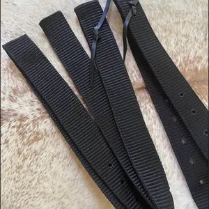 Black Nylon Western Saddle Tie Strap & Off Side Billet Set