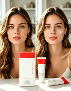 2-Pack Hydrating Facial Cream Lotion Kit, Gentle Mild Formula, Daily Nourishing Moisturizing Skincare for Dry Facial Skin Beauty Care