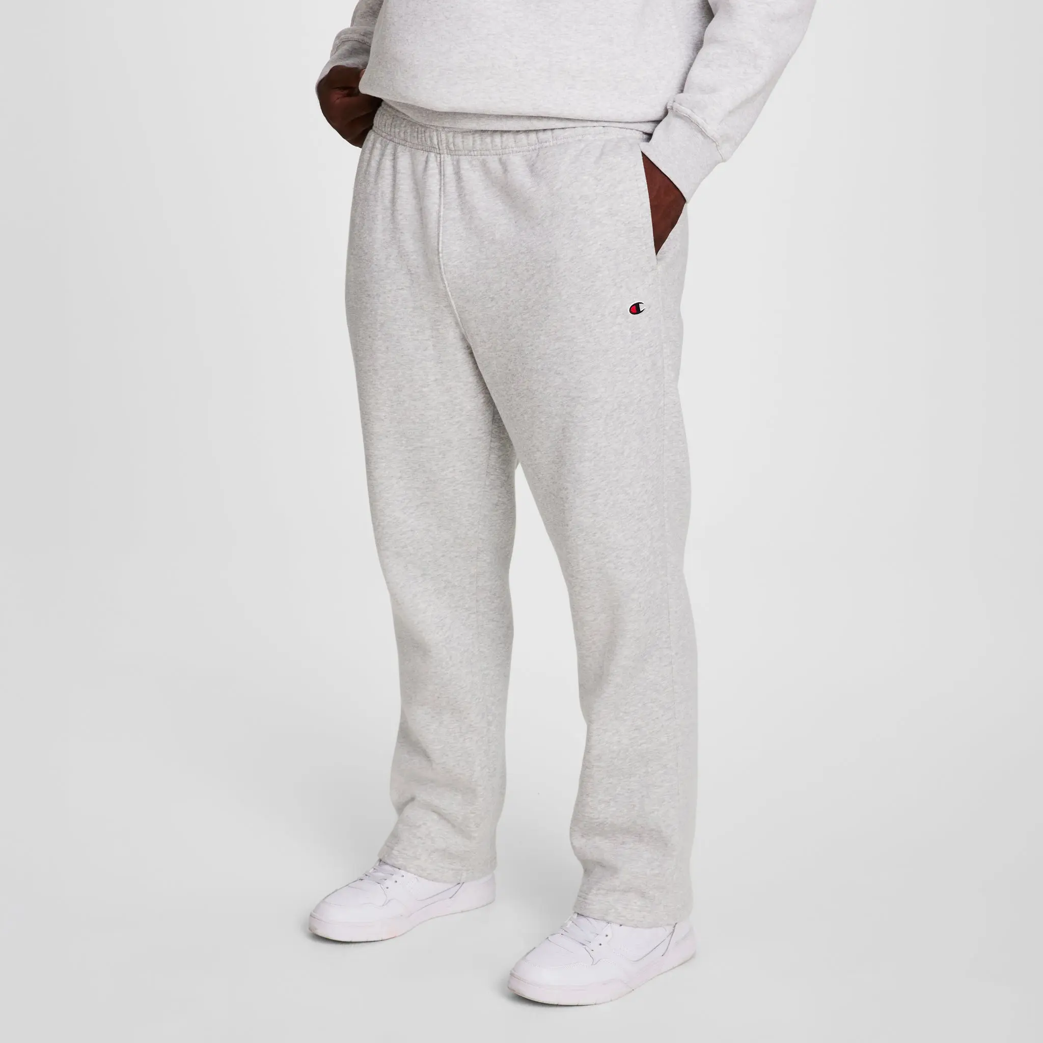 Champion Powerblend Sweatpants, Open Hem, C Logo
