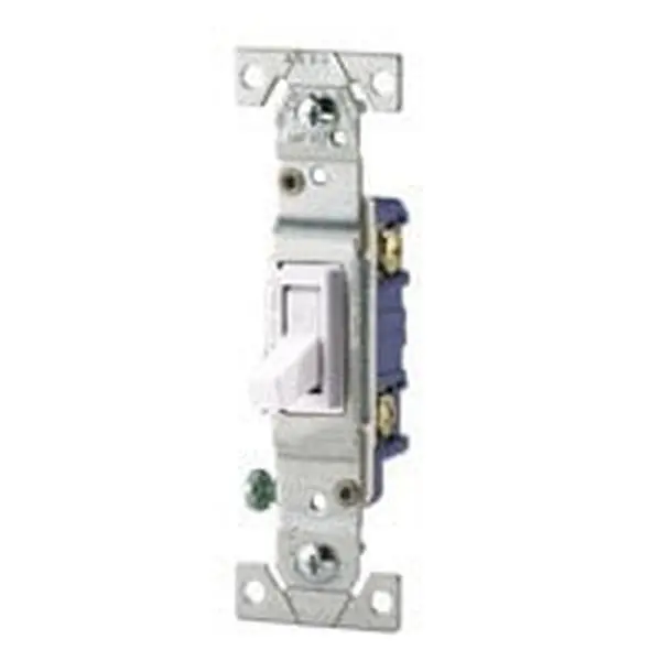 Cooper Wiring 1208610 1-Pole White Lighted Toggle Switch