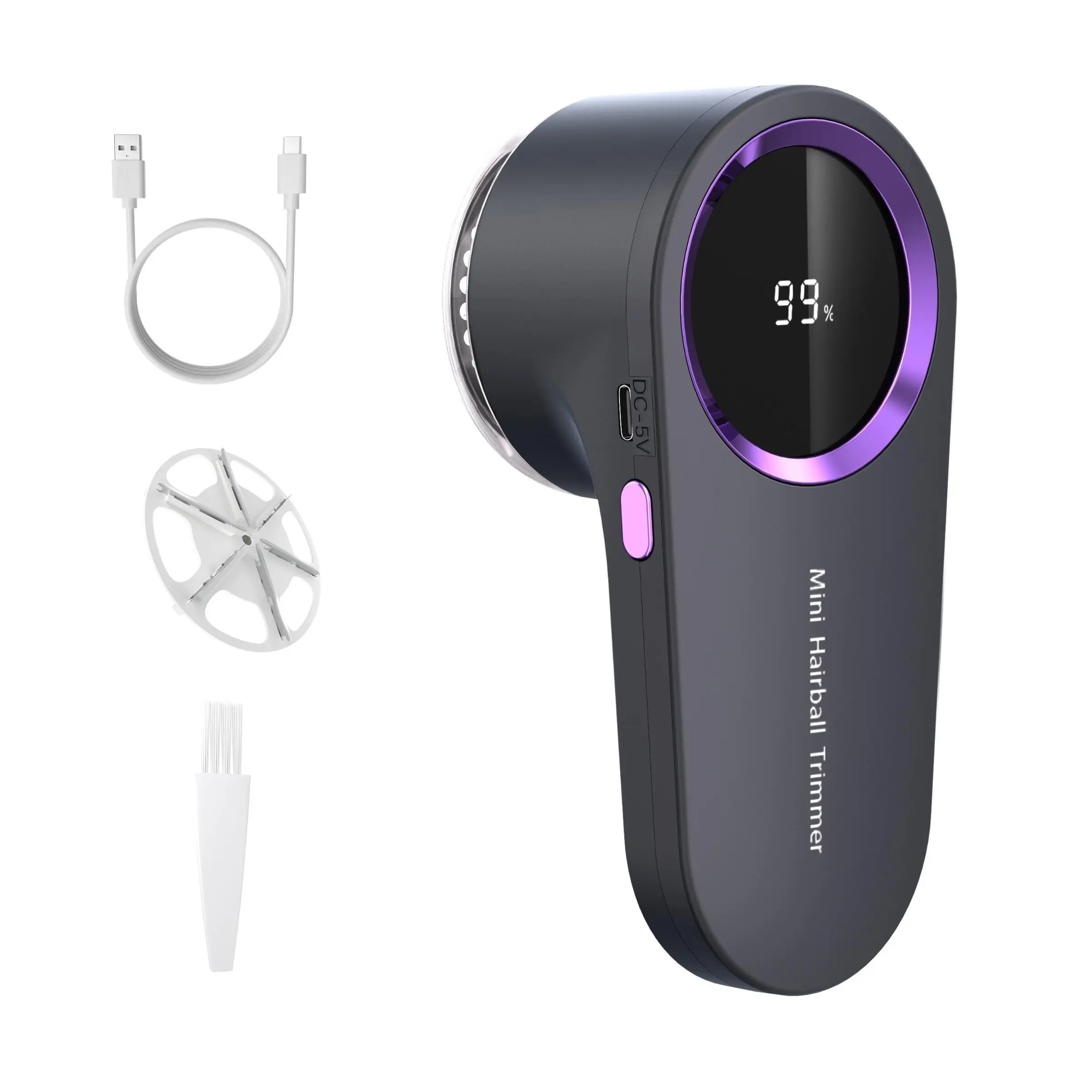 Rechargeable Household Fabric Shaver with Digital Display, Portable Lint Remover Tool and Clothes Trimmer, Ideal for Clothing and Socks, Lint Cleaner