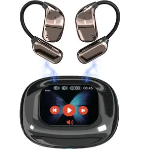 True Powerful Bluetooth 5.4 Open Ear Earbuds – 50H Playtime, IPX5 Waterproof, 1.3" LCD Color Screen, Ultra‑Lightweight, Non‑Ear Headphones with Wireless Magnetic Charging，AI 156+ language - No subscription required
