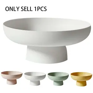 1pc Fruit Dish Round Drain Drainage Holes Fruit Basket Modern Style Container for Kitchen Counter Table Centerpiece Decorative Home Decor Round Fruit Tray Fruit Storage