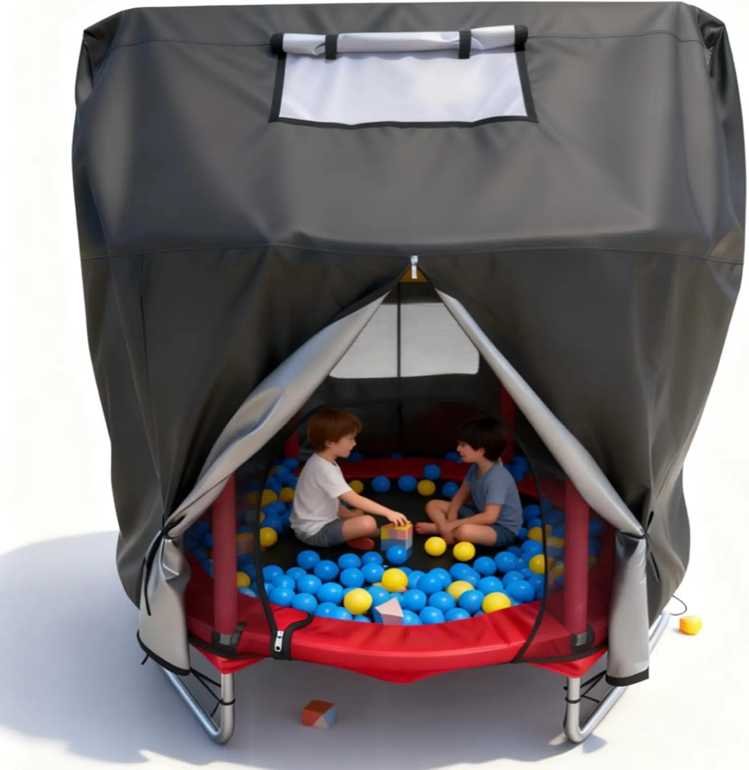 Trampoline Cover Round Waterproof Outdoor Protector Heavy Duty 600D Oxford Weather Resistant Dust UV Rain Snow Cover