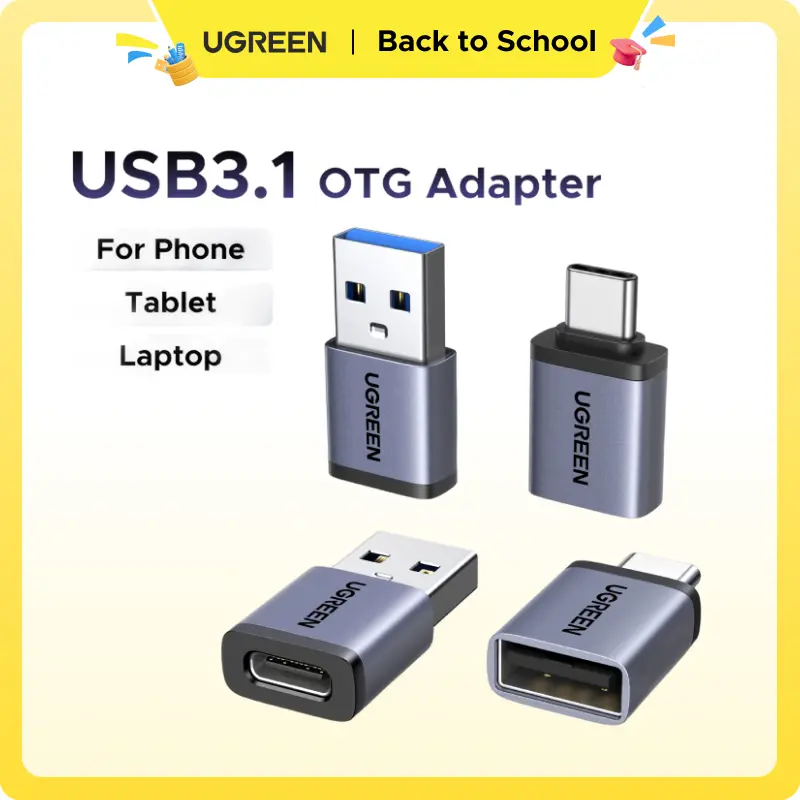 UGREEN USB to USB C Adapter & USB C to USB Adapter Combo 4-Pack, 10Gbps Type C USBC Adapter Compatible with MacBook, iPhone 17/16/15, iPad, Samsung Galaxy, Apple Watch,Summer Sale tiktokshopbacktoschool