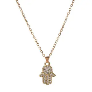 Refund Policy for New Fashion Evil Eye Necklace with Diamond-Encrusted Hand Pendant - Fama's Hand Simple Jewelry