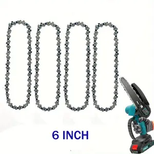 6 Inch Replacement Chain for Chainsaw, Wear Resistant Mini Portable Chainsaw Chain, Garden Logging Sharp Chainsaw Chain, Steel Material