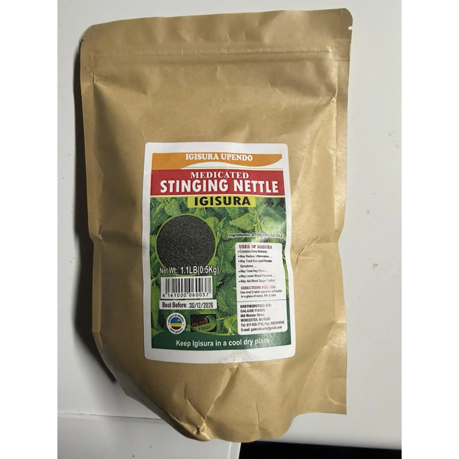 Igisura Upendo Medicated Stinging Nettle 1.1L 0.5kg Best Before 30/12/2025 Keep in Cool Dry Place