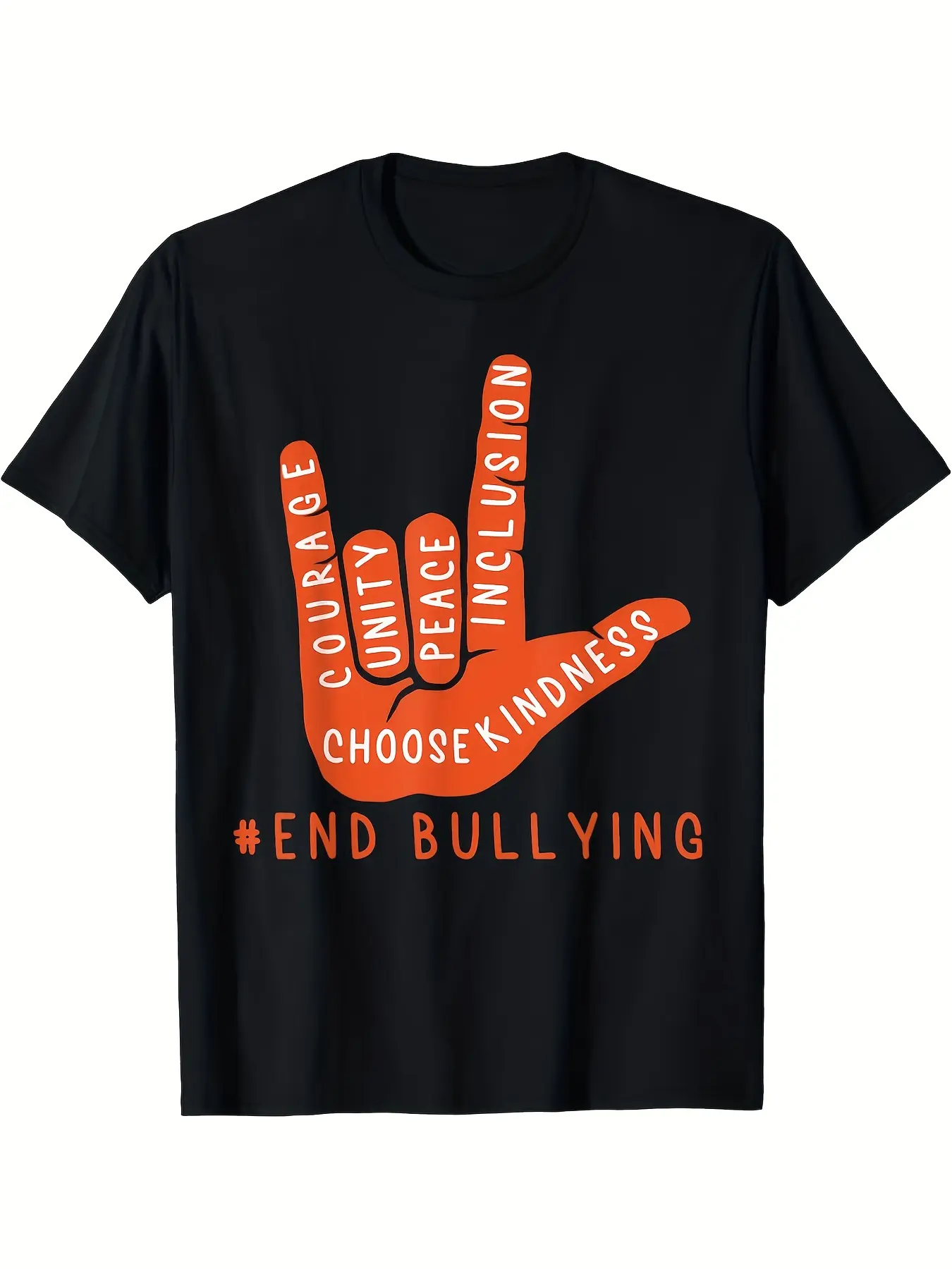 Men's Anti-Bullying Awareness T-Shirt - Unity Day unisex soft cotton short sleeve t shirt, vintage graphic casual tee for men women teens, perfect birthday holiday gift for camping travel gym daily street  wear