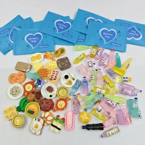 Mini Food Bottle Assorted Random Packaging, Toy House Accessories, Party Gift Set, Resin Food Bottles DIY Material Pack, Pretend Cooking Game