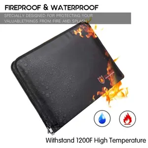 Fireproof Waterproof Transparent Accordion Expanding File Folder 12 Pages, Document Storage Organizer, Office Supplies, Home Use