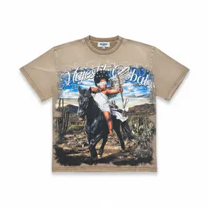 Majestik 'Global' Garment Dyed T-Shirt (Brown) TE2617