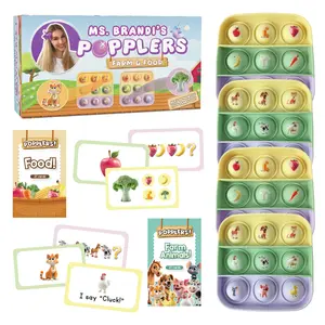 Ms. Brandi's Popplers Farm & Food Activity Kit for Ages 3+ with Colorful Components for Engaging Play and Learning Activities