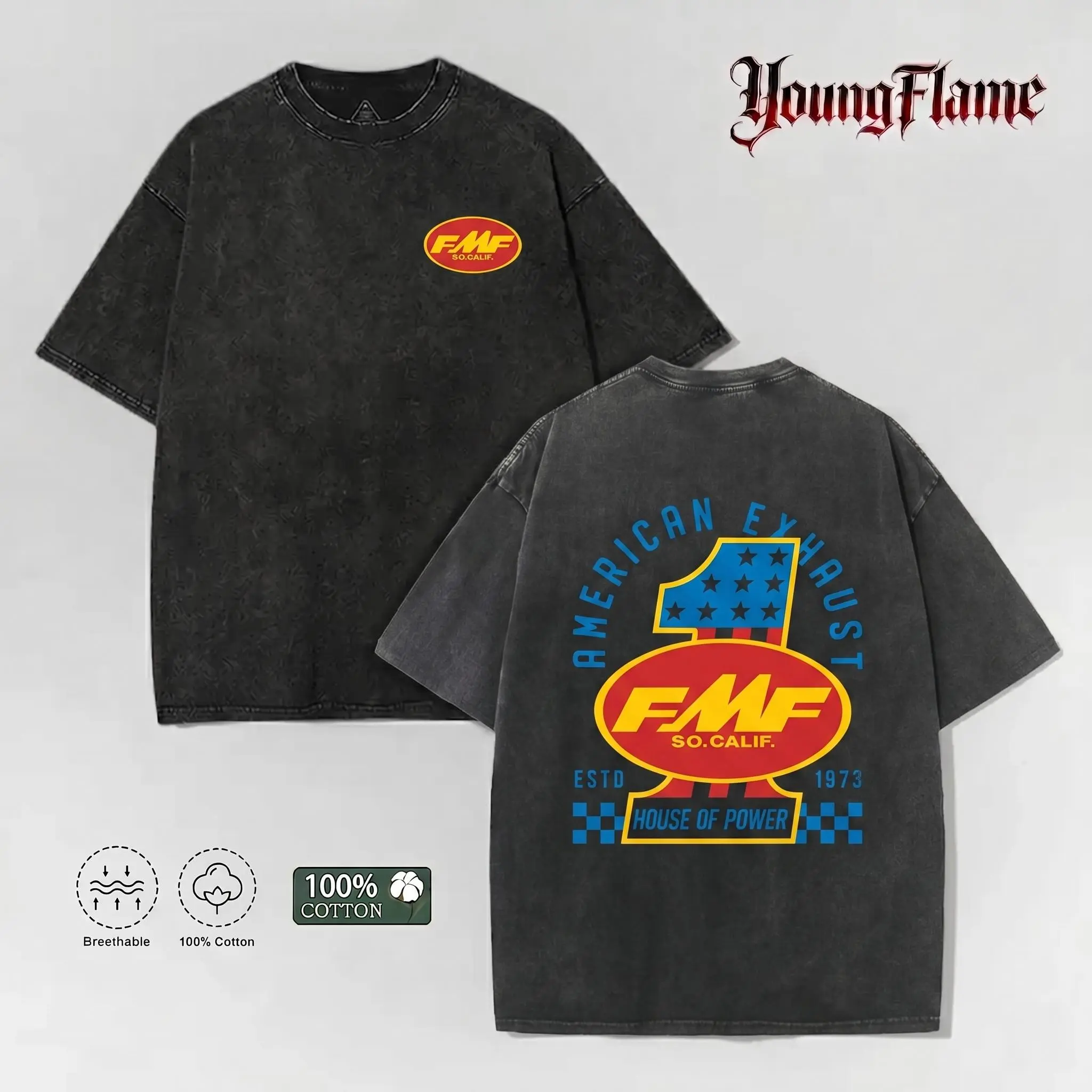 Retro Motocross Racing graphic tee | Vintage Acid Wash t shirt | Y2K Motorsport streetwear | Best gifts for him loose fit summer casual shirt