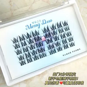 Girl Group Comic Segmented False Eyelashes Free Glue Set Makeup Flawless Cosmetic Lash self adhesive eyelash  kit