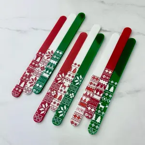 Christmas Pattern Color Fill Acrylic Cakesicle Popsicle Sticks in Mini and Standard Sizes (SET of 6)