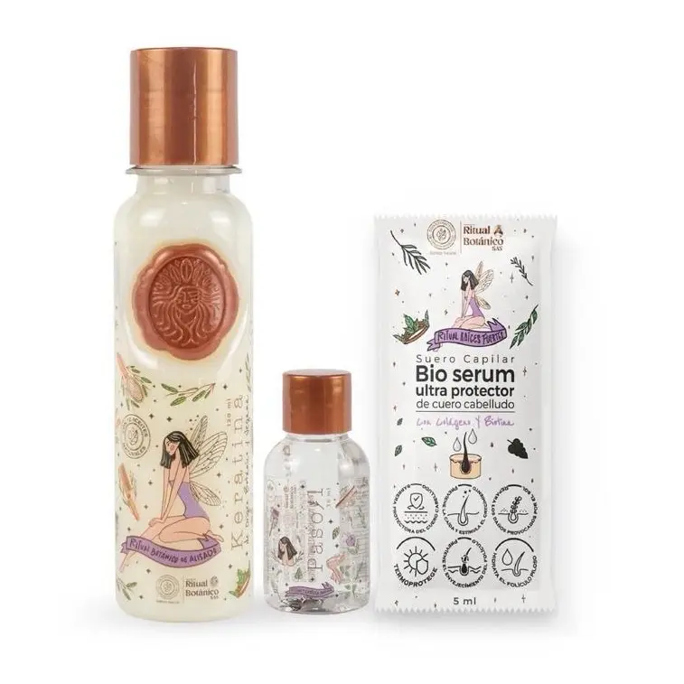 Ritual Botánico Organic Keratin 120ML Haircare Silky - Deeply Repairs Strengthens Smooths with Natural Plant Extracts for Frizz Control & Shine