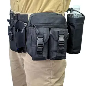Outdoor Detachable Waist Bag, Multi-Functional Durable Accessory Pouch, Expandable Water Bottle Belt Pack, Radio Bag, Sporty Nylon Tool Bag