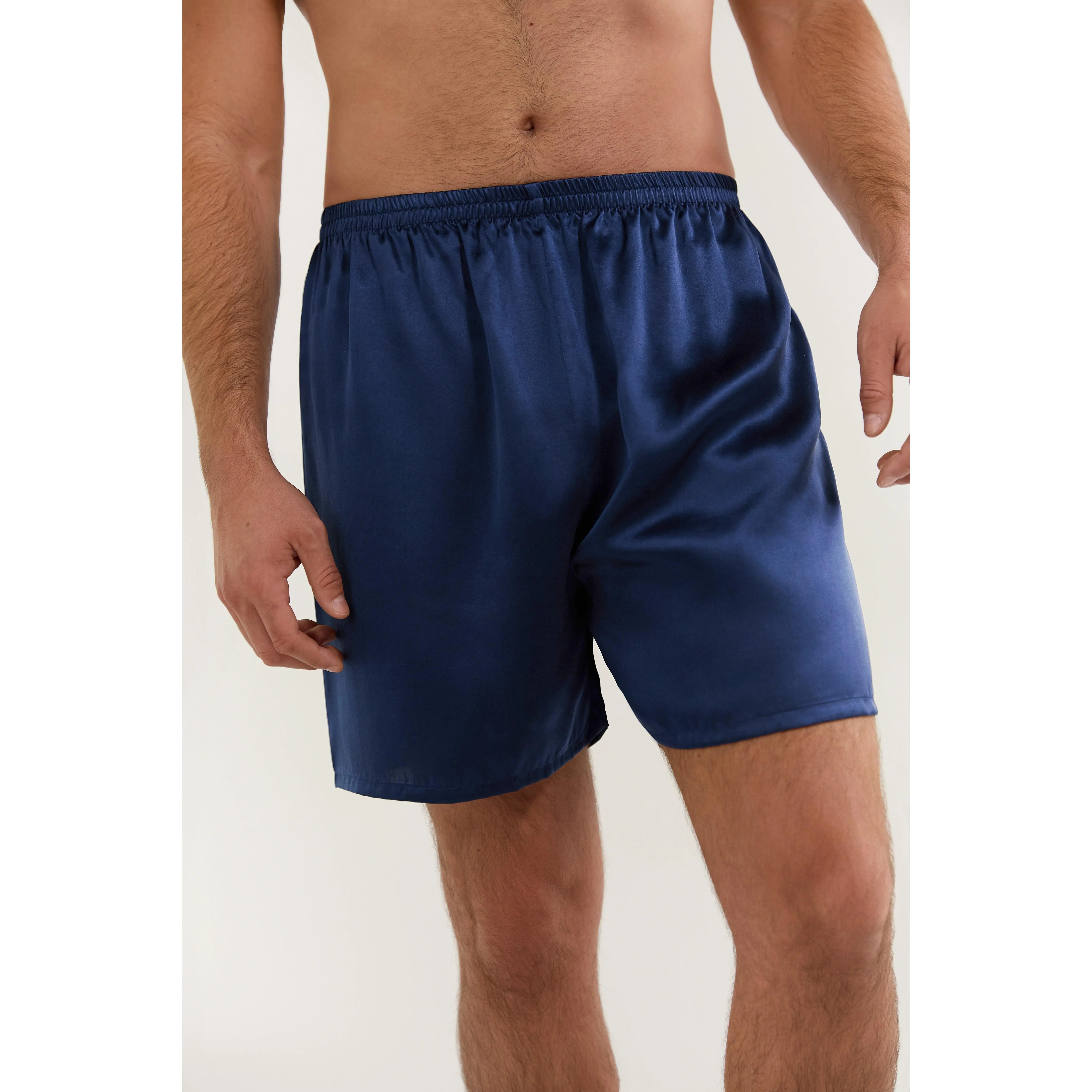 Relaxed Fit for Men’s Pure Soft Silk Lounge Shorts