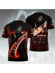 Shrieking scream 3D short-sleeved comfortable and breathable style for both men and women (same design for both genders)