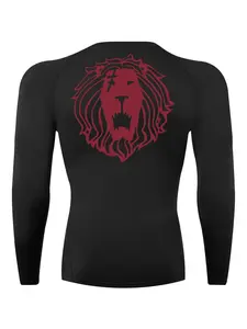 Men's Lion Print Raglan Sleeve Tee, Casual Comfy Breathable Round Neck Long Sleeve T-shirt for Spring & Fall, Men's Top for Daily Wear, Athletic Sports Clothing, Sporty T Shirt, Athletic Fashion Activewear