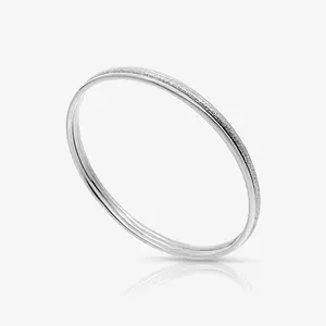EVRY JEWELS Gold or Silver Plated Women's Hypoallergenic Baddie 3-Piece Bangle Set Bracelet