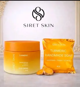 Set 2 pcs Tumeric Siret Skin Face Cream & Soap for king and Queen - Siret Cosmetics Worldcashop Usa, Florence el Luche Dure Body Care