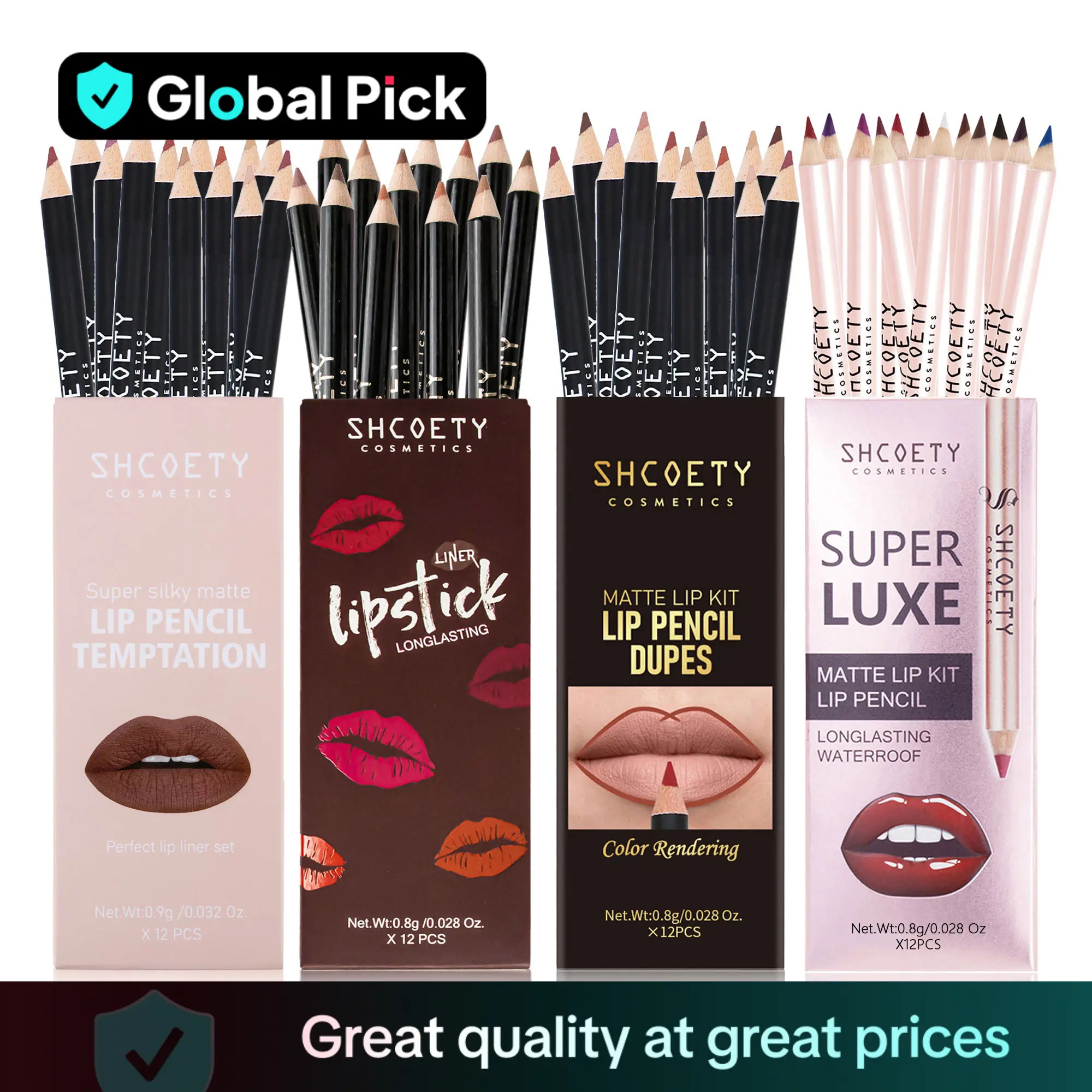 Long Lasting Lip Liner Set, 48pcs Waterproof Lip Liner Pencil, Matte Lip Liner, Suitable for Women's Makeup Set, Makeup