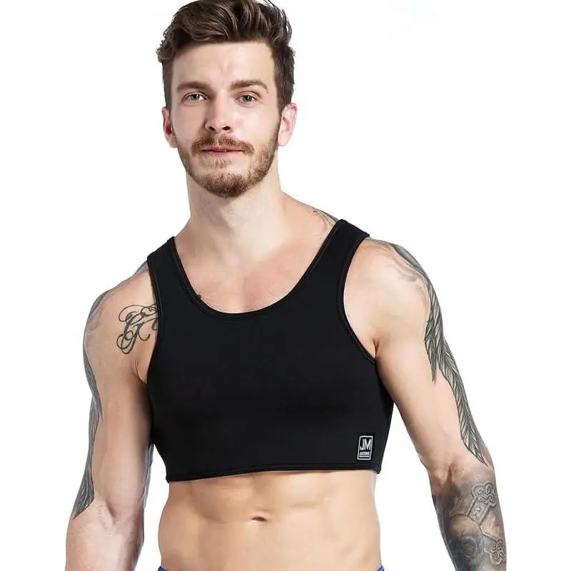 Men's Neoprene Brace Vest Chest Support Strap Fitness Gym  Bra Vest Mens Chest Compression Vest