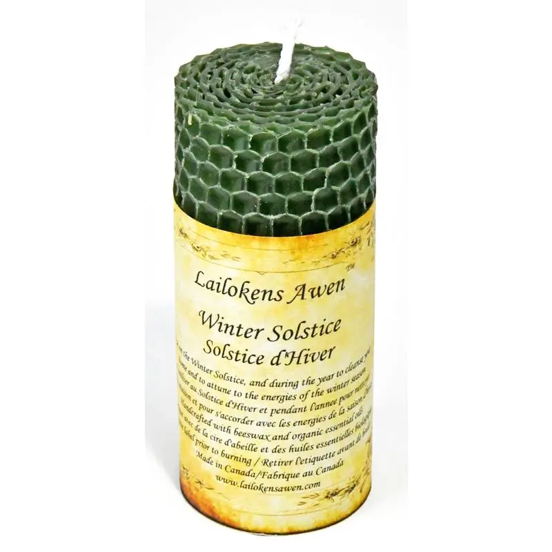 Winter Solstice Altar Candle — 4 1/4" Lailokens Awen Yule