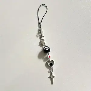 Heart & Star Design Phone Lanyard, Creative Design Decor Phone Charm, Phone Strap for Women & Girls, Mobile Phone Decorative Pendant, Mobile Phone Accessory, Phone Sling