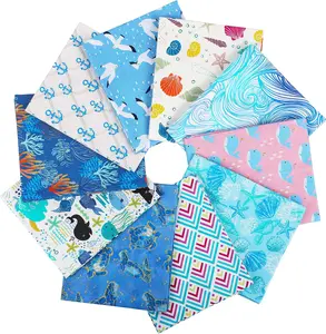 Newbrothread&Craftido-26 Options 100% Cotton Quilting Fabric Bundles 10pcs Fat Quarters 18"x21" Medium Weight 5.2 oz Colorful Flowers Pattern for Sewing Projects Patchwork DIY Crafts