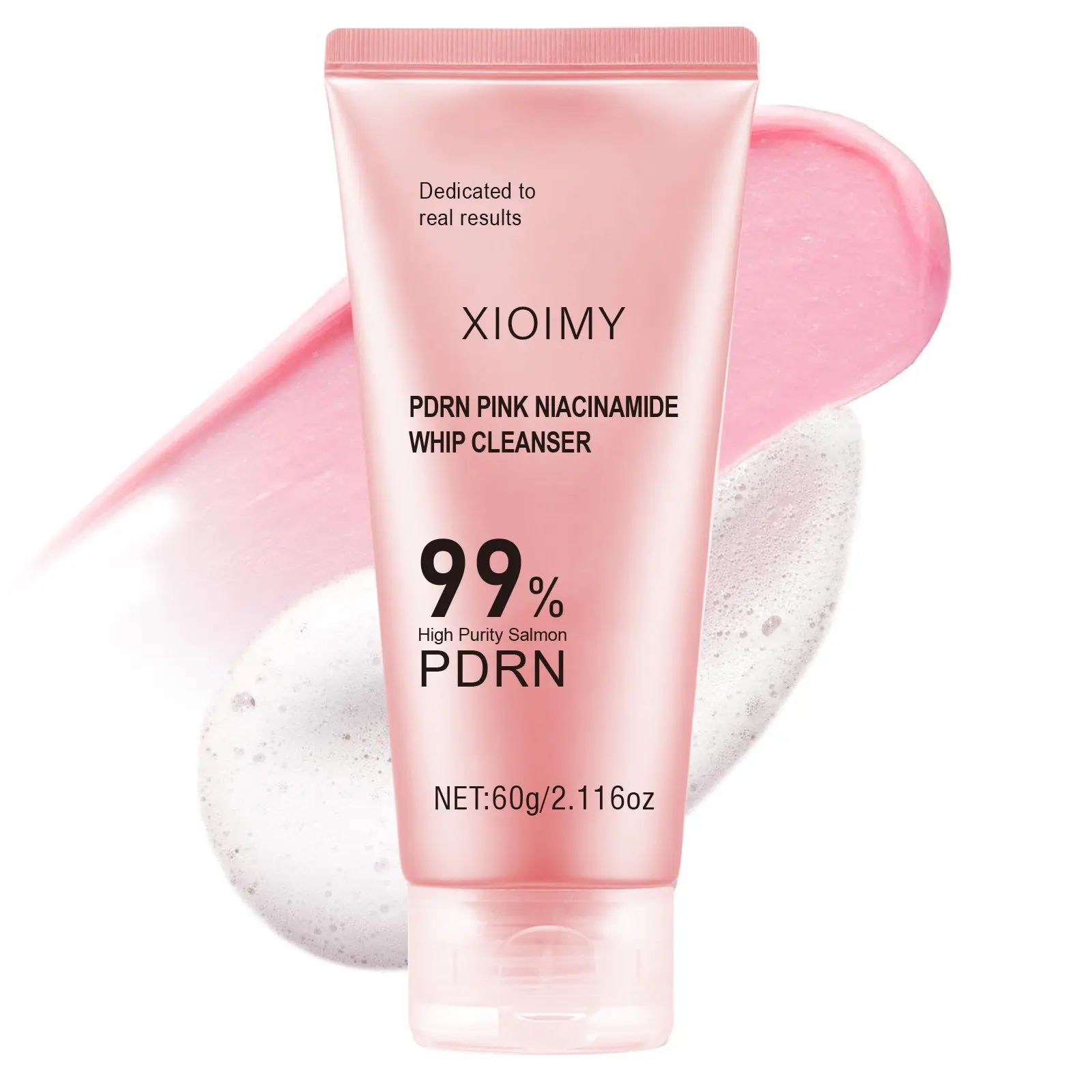 60g Salmon and Niacinamide Cleansing Cream, Gentle Daily Hydrating Nourishing Gel Cleanser Hydrating Face Wash, Deep Cleaning Facial Skin, Intense Moisturizing Care, Moisture, Strong Hydration, Hydrate, Smooth Radiant Skin