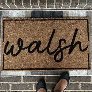 Personalized family name doormat- custom gift- wedding gift- housewarming