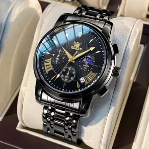 OLEVS Men's Business Chronograph Watch | Quartz Movement, Date Display, Waterproof, Luminous Dial – 2892