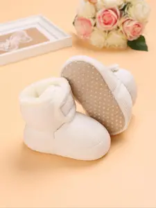 Solid Color Baby Boots, Casual Comfortable Snow Boots for Infants, Indoor Warm Walking Shoes for Fall & Winter, Soft Soled Shoes