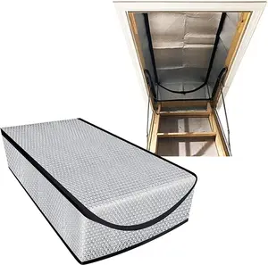 Attic Door Insulation Cover 25" x 54" x 11" - Energy Saving Attic Stairs Insulation Cover - Attic Tent with Access Zipper - Fire Proof Attic Cover Stairway Insulator