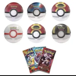 Pokemon Factory Sealed 3 Pack Poke Ball G25 with 1 Destined Rivals 1 Journey Together & 1 Surging Sparks Booster Packs