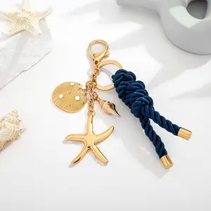 New braided rope pendant DIY dopamine contrast color extremely complex wind bag pendant fashionable nylon rope pendant