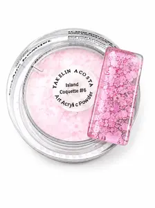 Luxury Glitter Mix Acrylic Powder – ISLAND COQUETTE | Multi-Size Chunky Glitter, Iridescent Flakes, High Shine Nail Art 0.5 oz